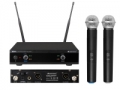 Belaidė dviguba mikrofono sistema OMNITRONIC UHF-E2 Wireless Mic System 527.5/529.7MHz
