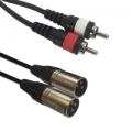 Audio laidas ACCU-CABLE AC-2XM-2RM/1,5 2x XLR male/2 x RCA 1,5m