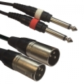 Audio laidas ACCU-CABLE AC-2XM-2J6M/3 2x XLR male to 2x 6,3 Jack