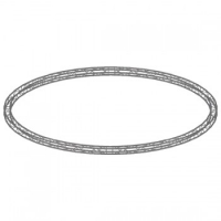 Dekoratyvinės aliuminio konstrukcijos apskritimo segmentas Duratruss DT 14-Circle Part-1,5m-90°