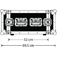 Apsauginė dėžė GDE Rack 6U (26,7cm), 9mm faniera