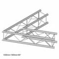 Keturkampės aliuminio konstrukcijos 60° kampas DT 24-C20-L60