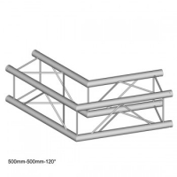 Keturkampės aliuminio konstrukcijos 120° kampas DT 24-C22-L120