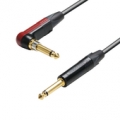 Instrumentinis laidas Adam Hall Cables 5 Star Series - Instrument Cable Neutrik silentPLUG 6.3 mm angled Jack mono to 6.3 mm Jack mono 3 m