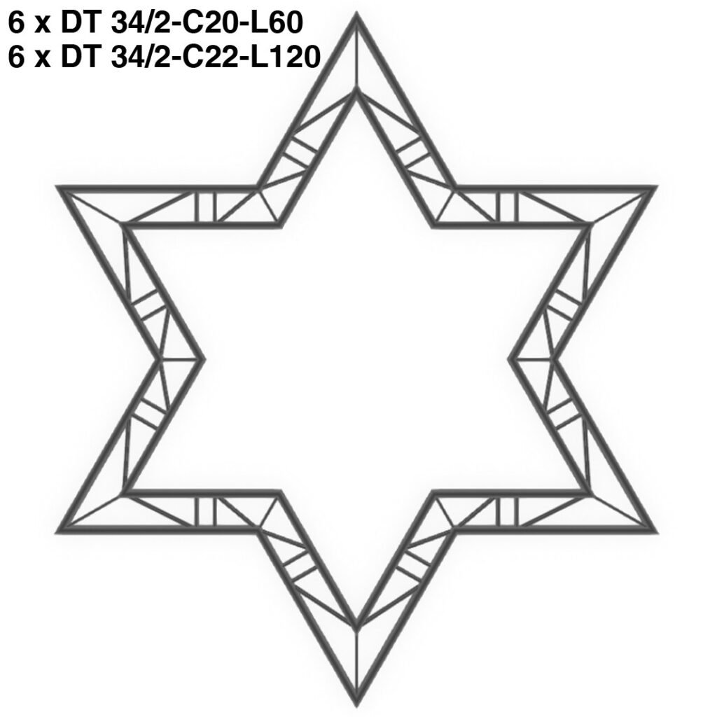 Aliuminio konstrukcija Duratruss DT 34/2-C20-L60