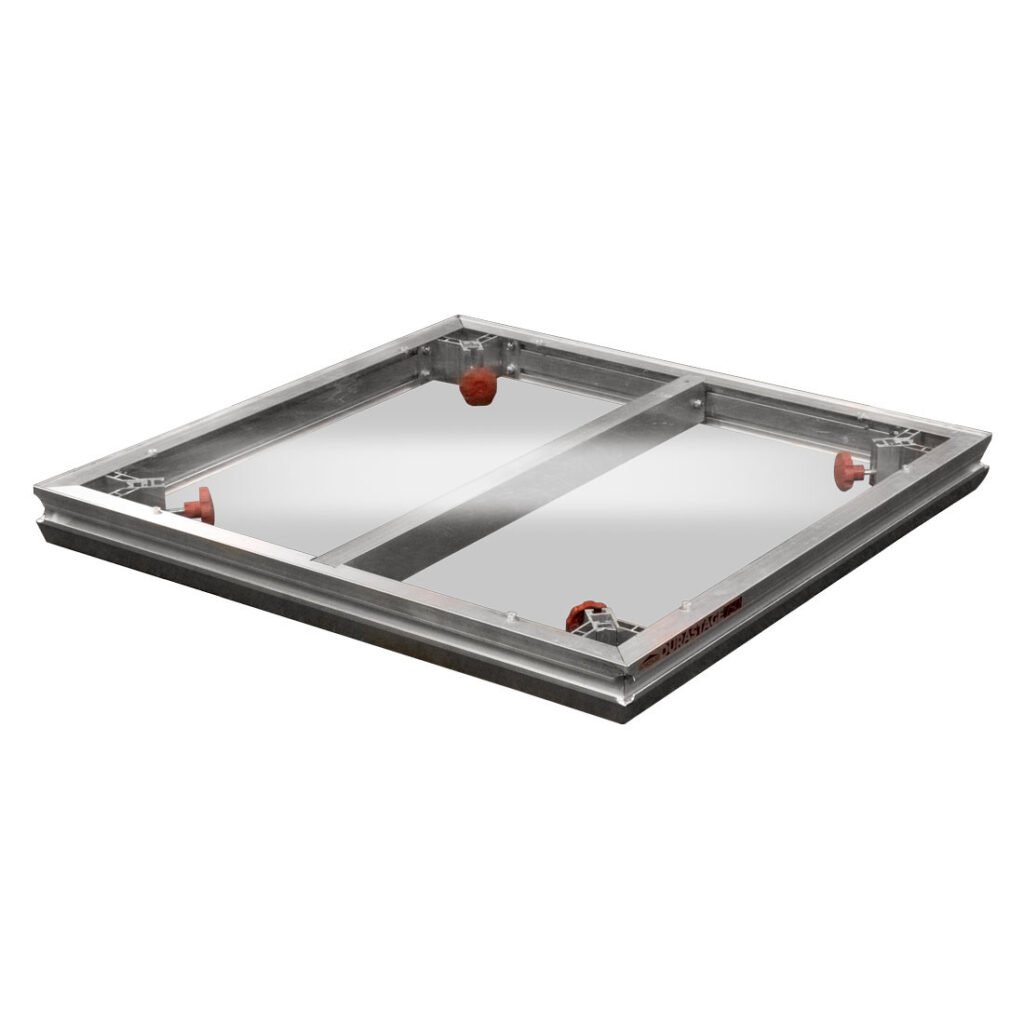 Scenos pakyla skaidriu paviršiumi DURASTAGE 750 1x1m Plexi