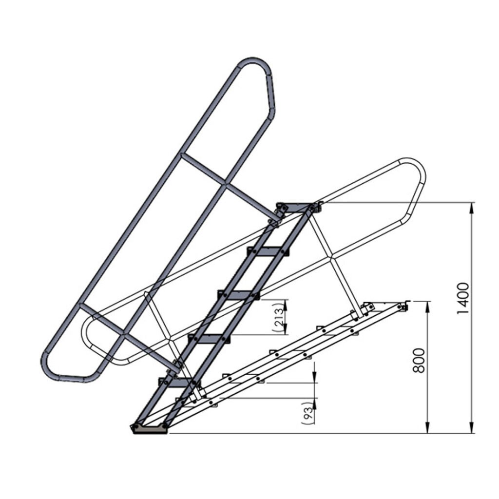 Scenos laiptai DURASTAGE 80-140 cm