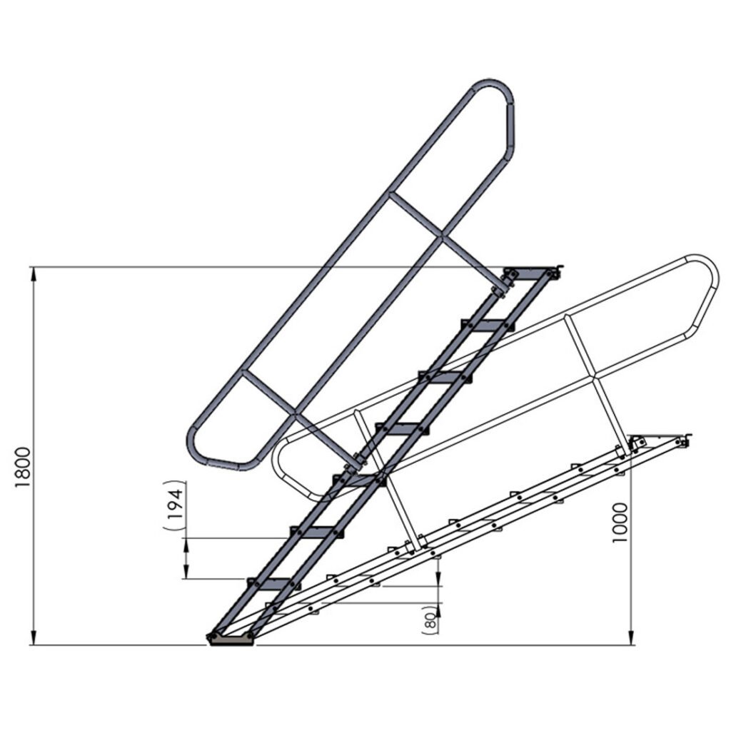 Scenos laiptai DURASTAGE 100-180 cm
