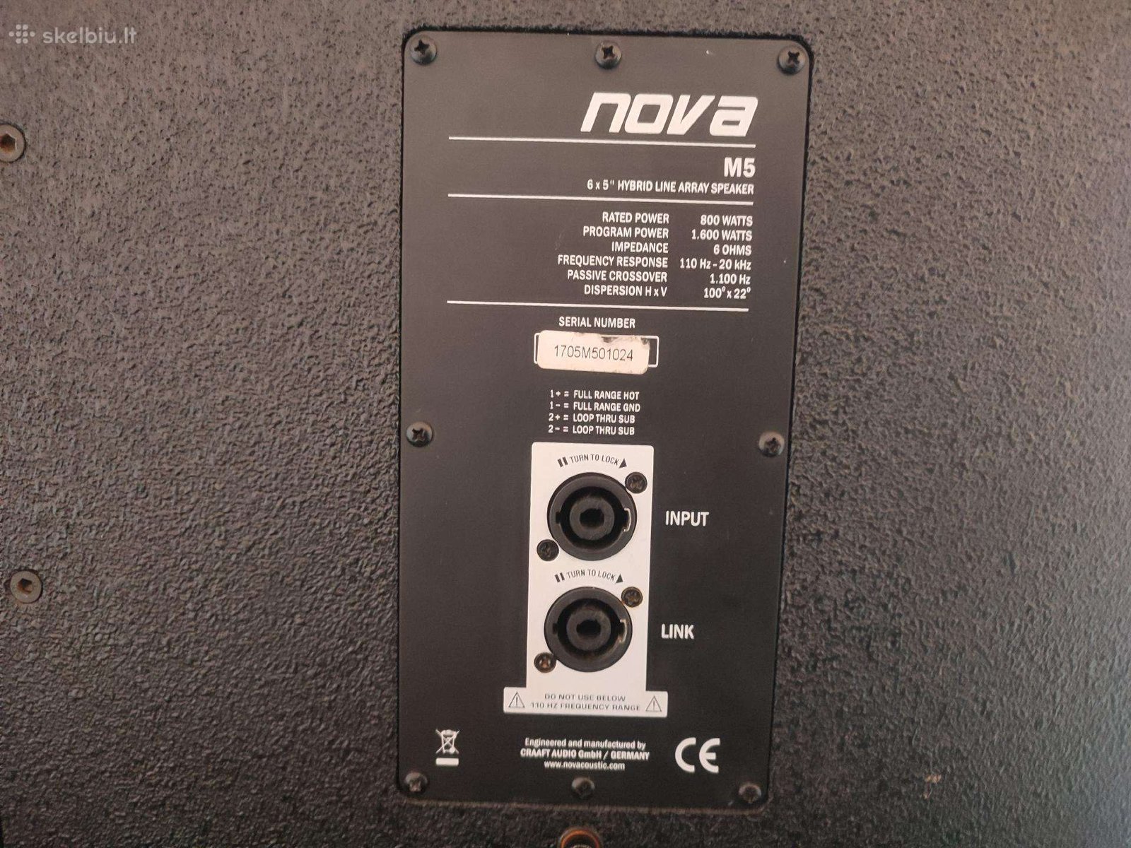 Naudotos koncertinės kolonėlės Nova Maxline M5 - Image 3
