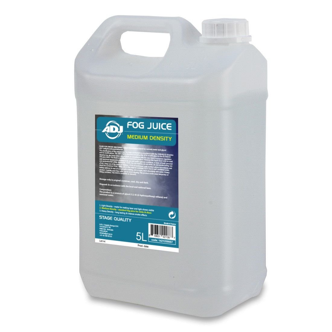 Dirbtinių dūmų skystis ADJ Fog Juice 2 Medium (5 l.) - Image 1