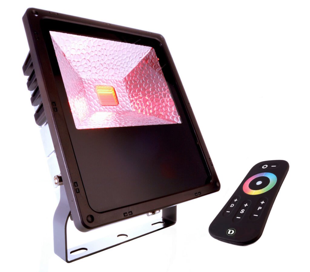 Laukinis LED šviestuvas DEKOLIGHT Floodlights - Flood RF II, 60 W, RGB